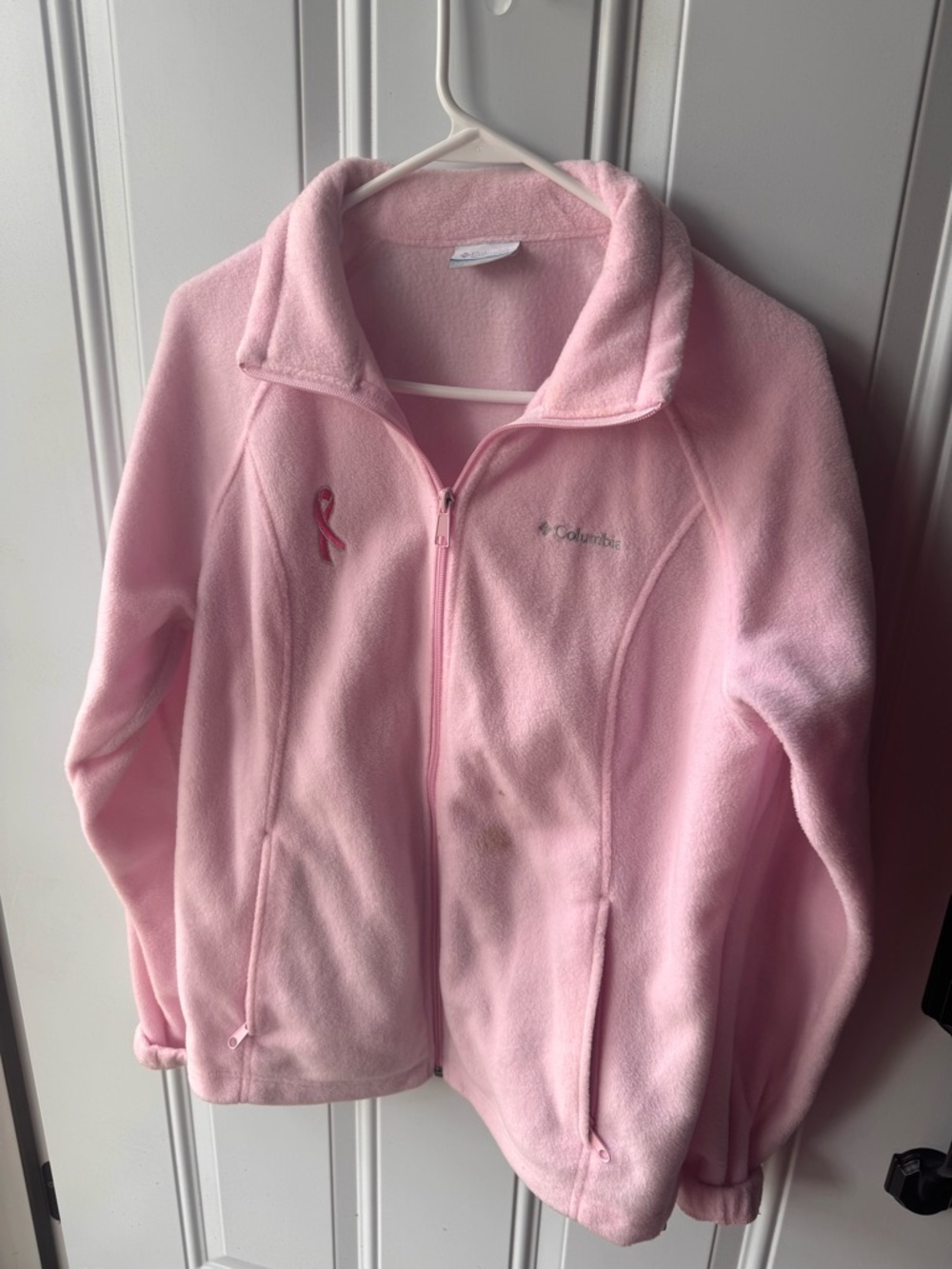 Columbia Pink Full-Zip Fleece Jacket